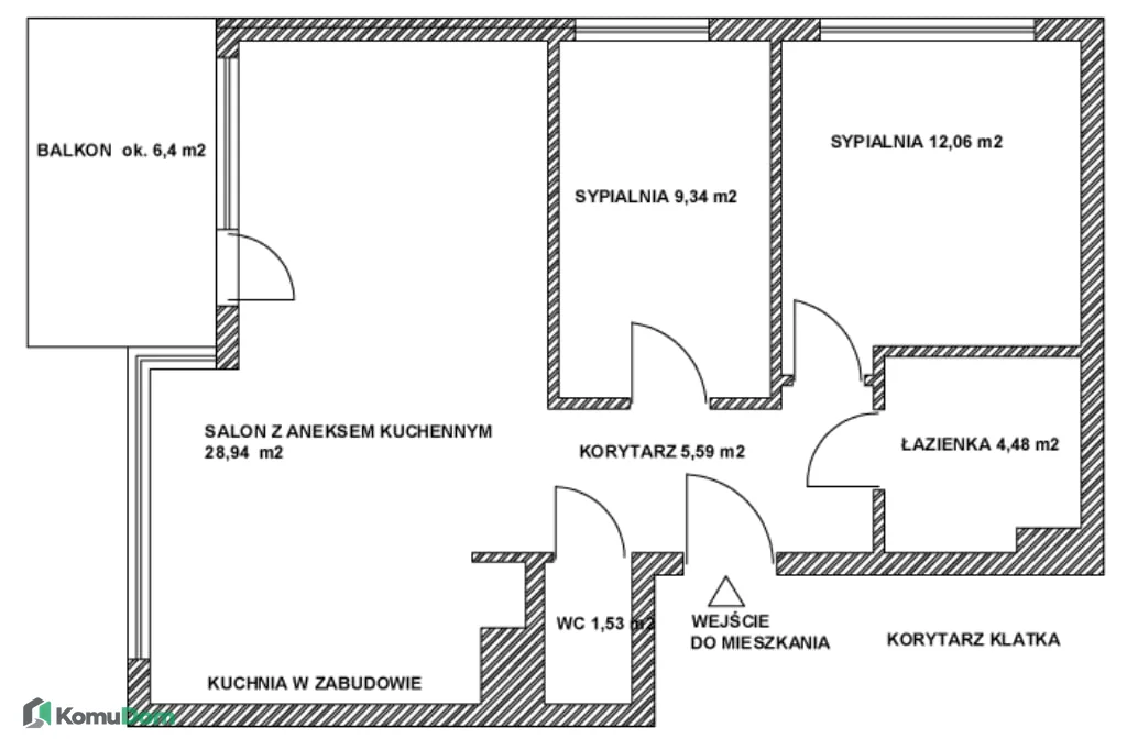 Słoneczne 3-pokojowe mieszkanie z dużym balkonem — zdjęcie 13